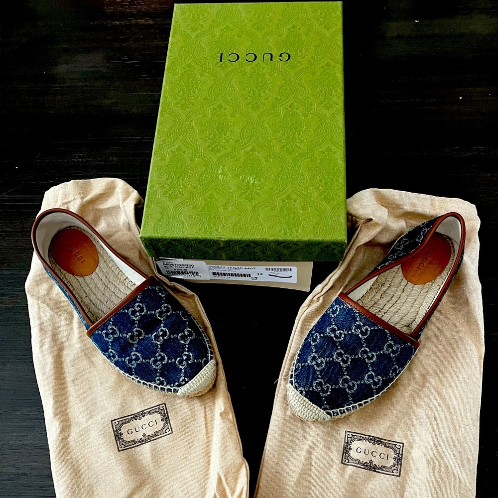 Authentic Gucci Women's jacquard espadrille